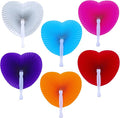 24 Pieces Multicolor Heart Paper Fans | Foldable Handheld Fans by Bestage