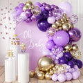 MEBAY Purple and Gold Balloons Arch Kit by MEBAY
