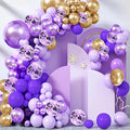 148 Pieces Purple Balloons Garland Arch Kit Light Pastel Purple Lavender Gold by BHUCUTU