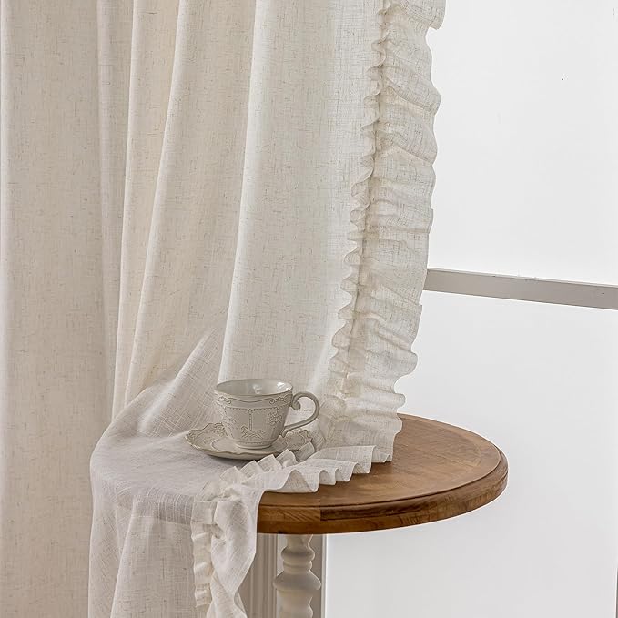 TERLYTEX Farmhouse Linen Curtains - Image 3