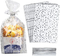 100 Pcs Star Printed 8"X 12" Gift Wrap Cello Cellophane Treat Bags Party Favor by COQOFA