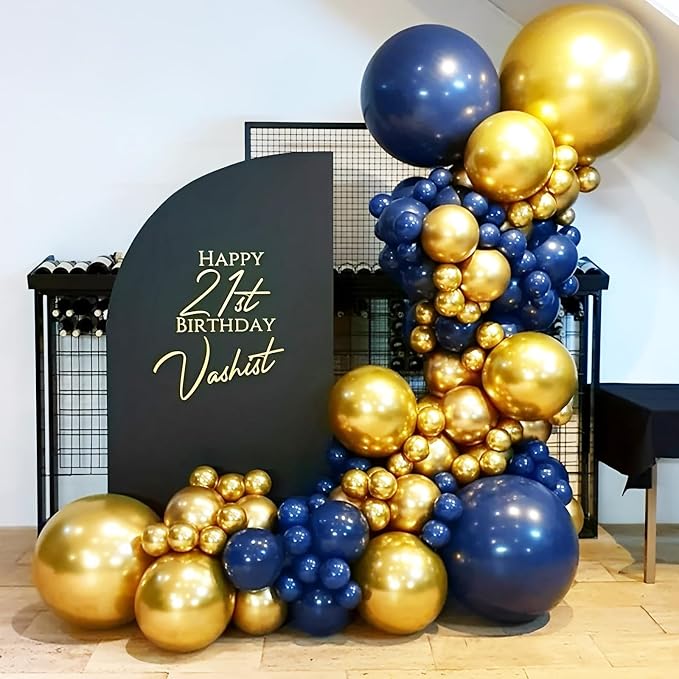 Voircoloria 90pcs Navy Blue Balloons Garland Arch Kit, 18 12 10 5 Inch | - Image 5