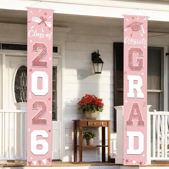 Graduation Decorations 2026, Graduation Banner Class of 2026, Congrats Grad by LINHAXM