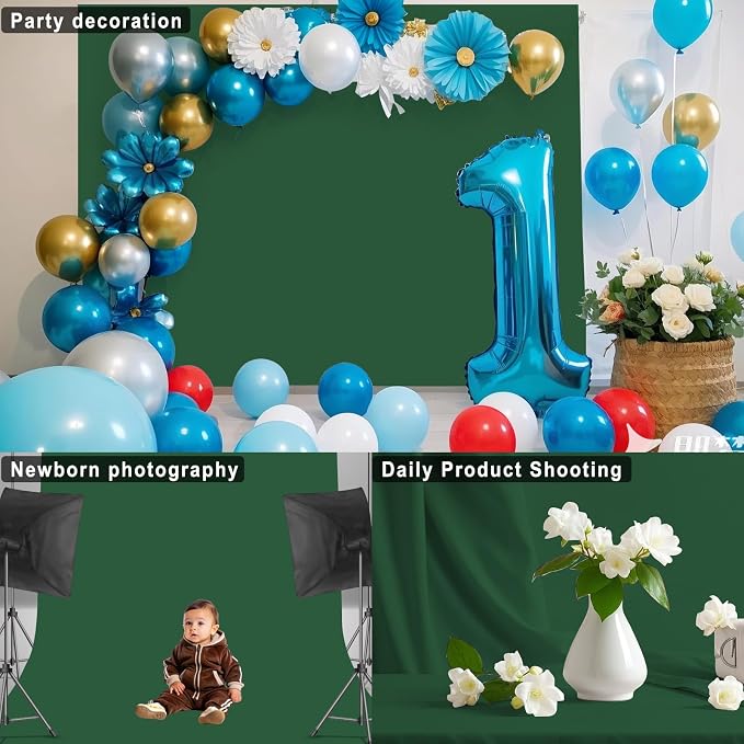 Dark Green Photography Backdrop - Image 6