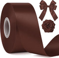 1 1/2In 30Yards Brown Ribbon for Gift Wrapping Birthday Christmas Decor | Soft by Fullive