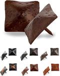 100 Pack 1.5" Square Head Iron Clavos Decorative Nails – Sealed Rusted – Handmade Rustic Square Fasteners for Farmhouse Shutters, Barn Doors, Shutters, and Gates – Ornamental Wood Accent
