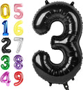 Number Balloons 40 Inch Black 2 Balloon by Argthjy