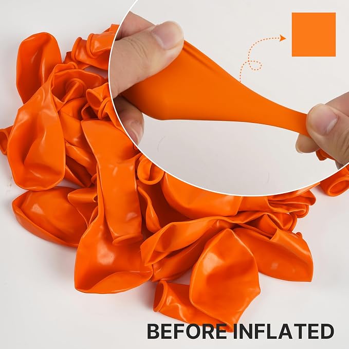 PartyWoo Orange Balloons 101pcs 12 Inch Fall Latex Helium Balloons - Image 2