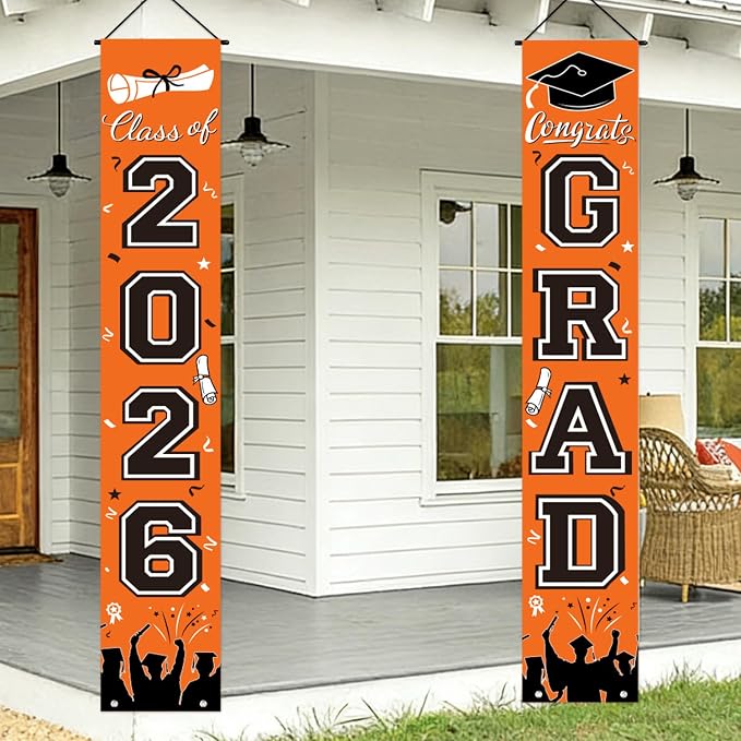 Graduation Decorations 2026, Graduation Banner Class of 2026, Congrats Grad by LINHAXM