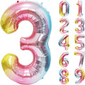 Rainbow Number Balloons Birthday Balloons by United-UnicornsParty