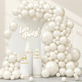 Awenztech 122pcs Pearl White Balloon Arch Kit, 18 12 10 5 inch Pearl White by Awenztech
