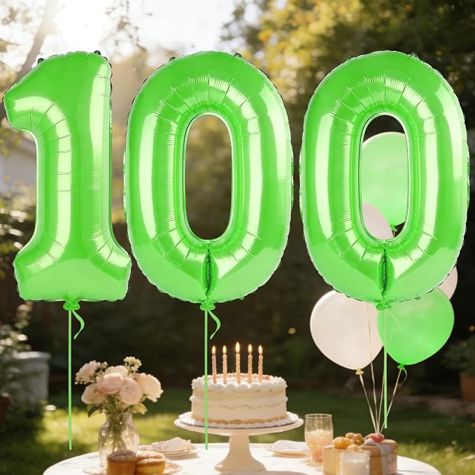 40 Inch Number 100 Balloons for 100th Birthday Party Decorations, 0-100 Fruit - Image 3