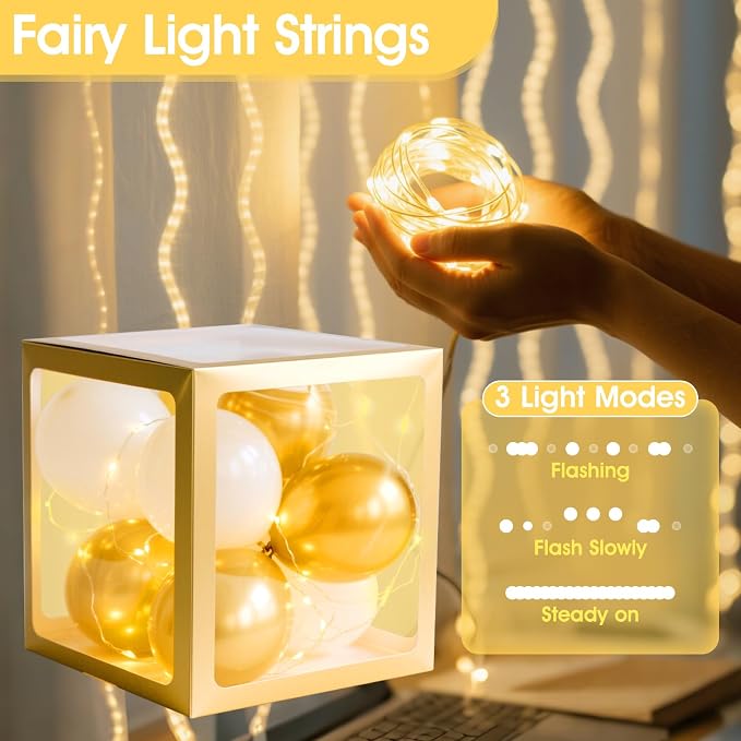 Ledido Baby Boxes with Letters & Fairy Lights - Image 2