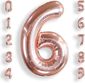 AULE 40 Inch Rose Gold 6 Balloon Number Foil 0-9 Birthday Big Numbers | by AULE