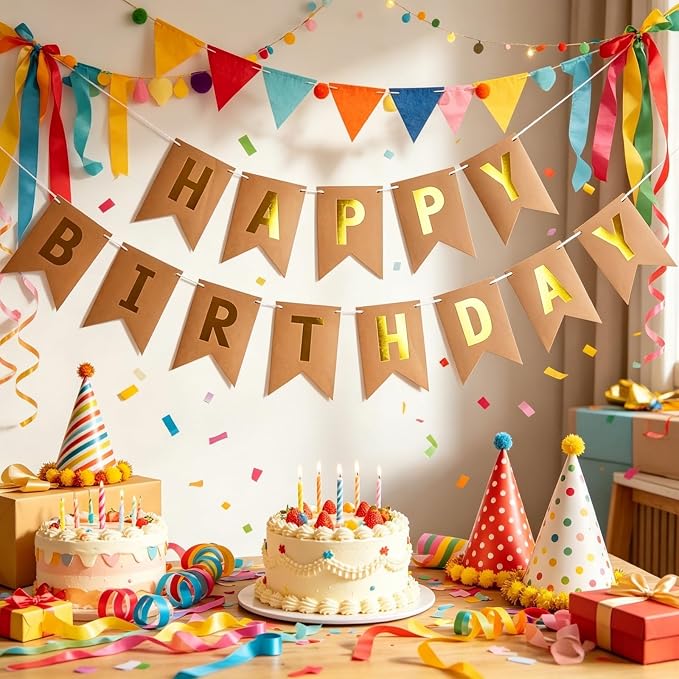 Happy Birthday Banner Birthday Party Supplies - Image 3