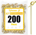 200PCS Cocktail Picks, Bamboo Knot Skewers, Fancy Toothpicks by Vicuna+R