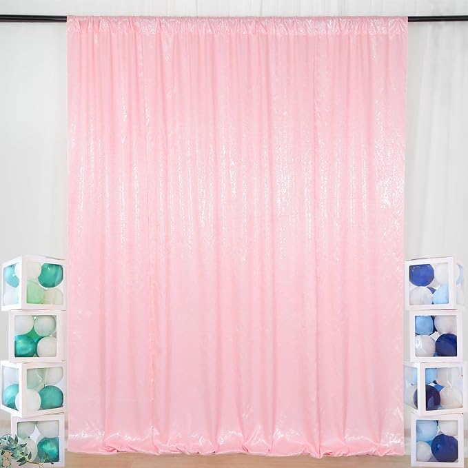 ShinyBeauty 5x7FT Pink Sequin Photobooth Backdrop | Sparkle Wedding & Birthday - Image 7