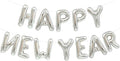 TONIFUL Silver Happy New Year Balloons 16 Inches Mylar Foil Letter Sign Banner by TONIFUL
