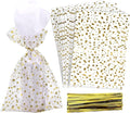 COQOFA 200 Pcs Star Printed 4"X 9" Gift Wrap Cello Cellophane Treat Bags Party by COQOFA