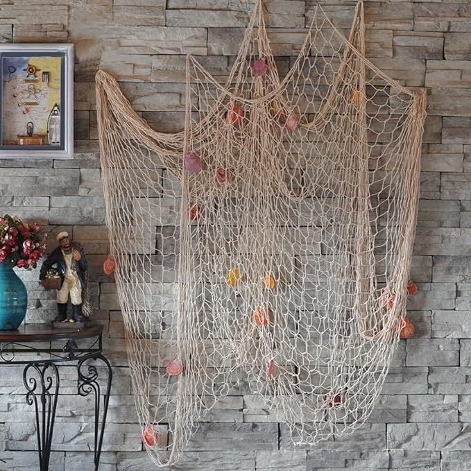 79 x 59 inch Nature Fish Net Wall Decoration - Image 6