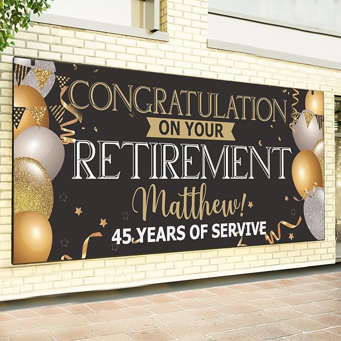 Generic Personalized Retirement Banner, Retirement Party Decorations, 12x24 - Image 4