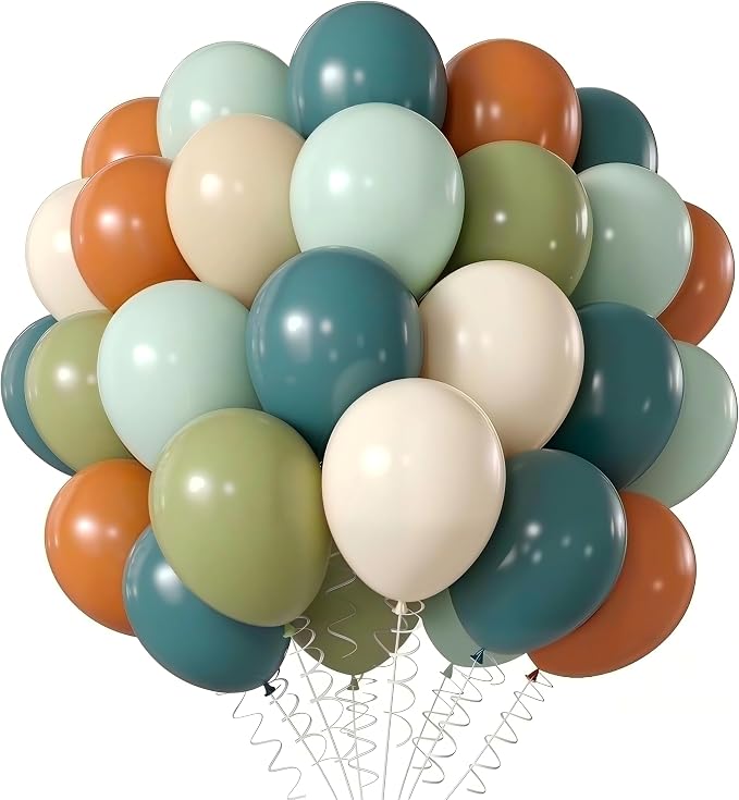 Sage Green Brown Balloons 12inch Light Olive Green Tan Brown Beige White Sand by Unknown