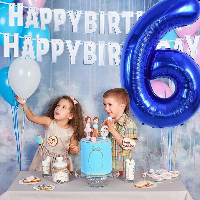 TONIFUL 40 Inch Navy Blue Number 40 Balloons Large Foil 40th Birthday Decor | - Image 3