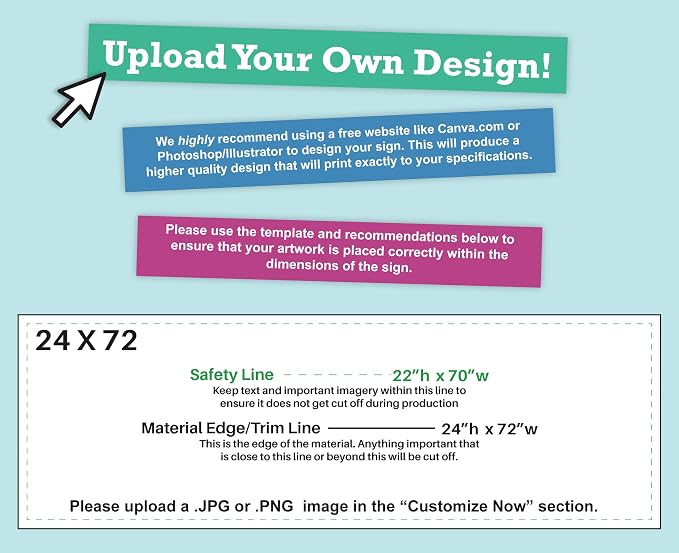 CustomForMe Personalized Vinyl Banner – Vinyl Printed Customizable Banner - Image 3