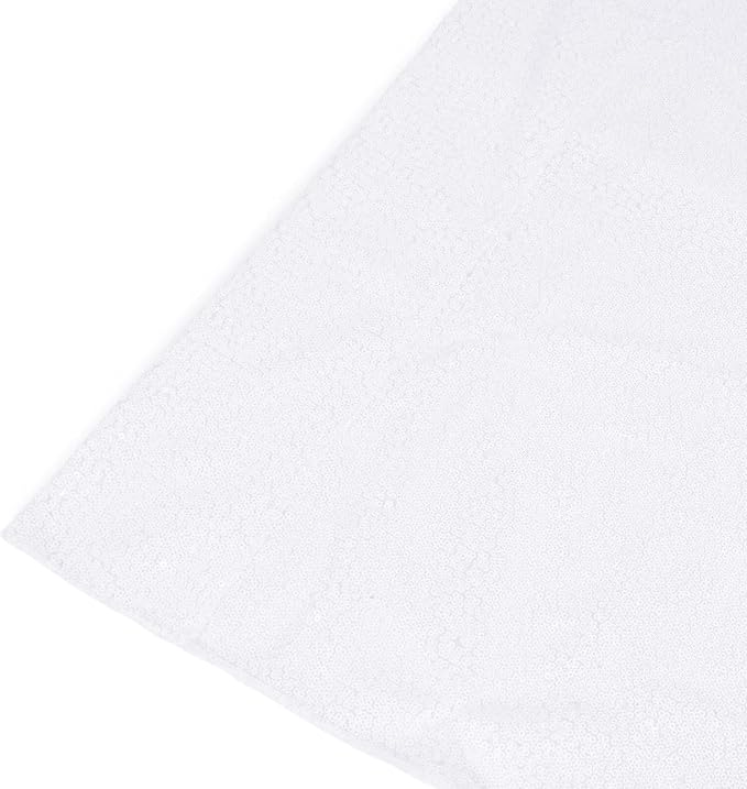 Eternal Beauty White Sequin Backdrop Curtains, 2 Panels 2x8FT | 3mm Sparkle - Image 5