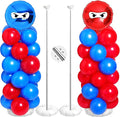 Arrowbash 2 Sets Ninja Party Decorations Ninja Adjustable Balloon Column Stand by Arrowbash