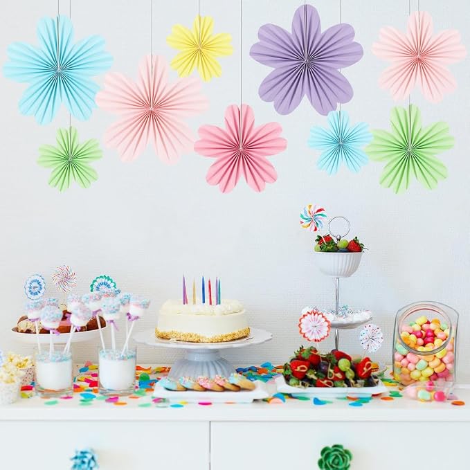 zilue Paper Fans Party Decorations Paper Flowers Decorations - Image 4