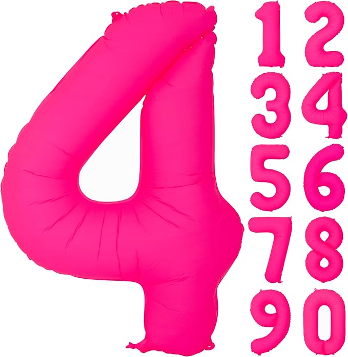 40 in Fluorescent Pink Birthday Balloon Number 4 Pink Fluorescent Number 4 | by Exquisitehighqualitypartydecorationstomeetyoureveryneed%EF%BC%81