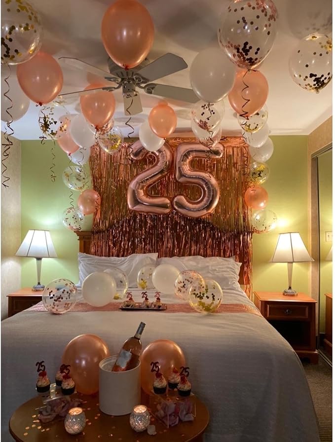 Number Balloons 5 Balloon Rose Gold - Image 3