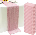 20Pack Light Pink Cheesecloth Table Runner 20x120inch Gauze Table Runners | by Seveups