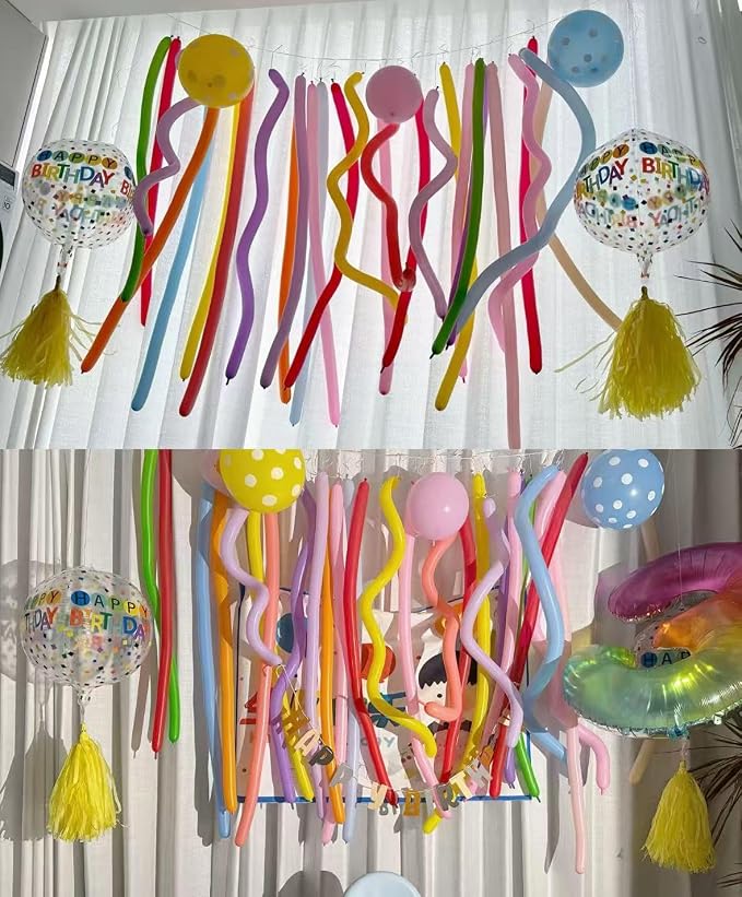 Party Balloons - Gray 260 Long Balloons - Image 3