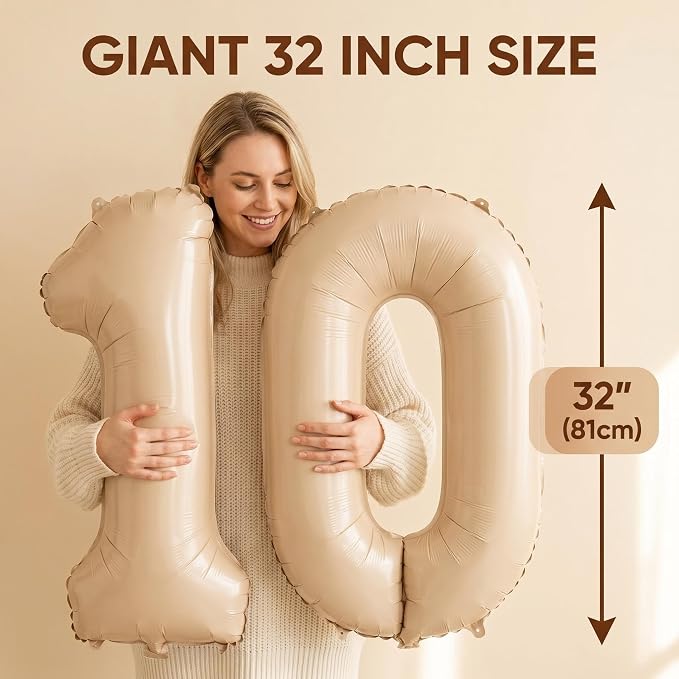 YPSelected 32 Inch Large Foil Helium Number Balloon Birthday Wedding Party 0-9 - Image 3