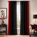 Black and Red Ombre Curtains 84 inches Length, 2 Panels, 52 inches Wide | Red by XFLINGBAO