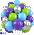 Green Purple Blue Balloons by Paready