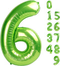 6 Balloon Number 40 Inch Light Green Balloons by Mluchee
