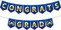 KatchOn Blue and Gold Congrats Grad Banner 10 Feet, Grad Party Decorations | No by KatchOn