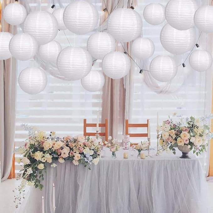 Paper Lanterns Party Decorations, Hanging Round Chinese Lanterns - Image 7