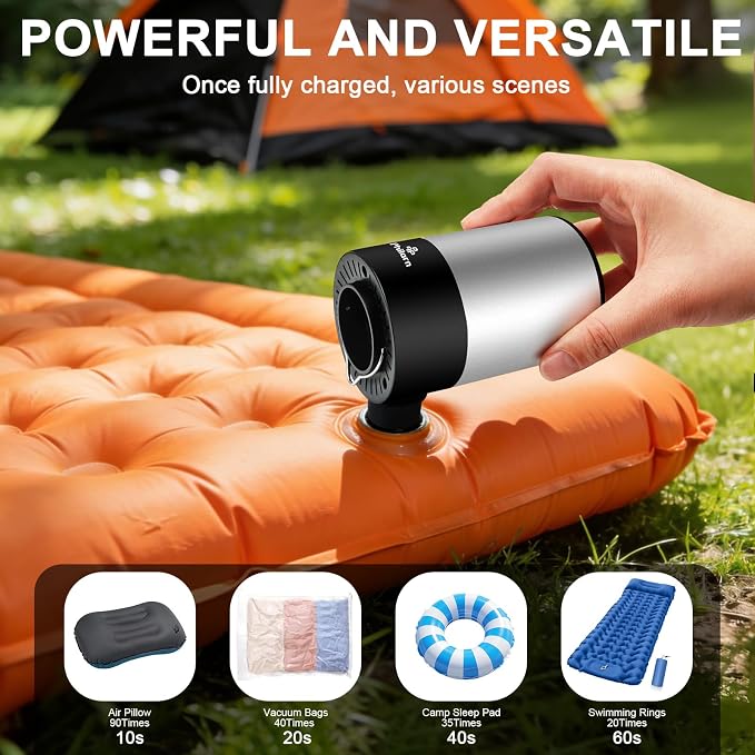 Philorn Portable Air Pump for Inflatables – 5200mAh Rechargeable Battery - Image 2
