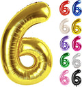 Gold Number 6 Balloon 40 Inch by IWERP