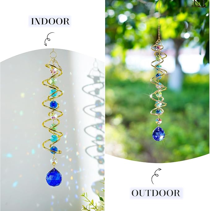 Crystal Gazing Ball Wind Spinner Suncatcher - Image 4