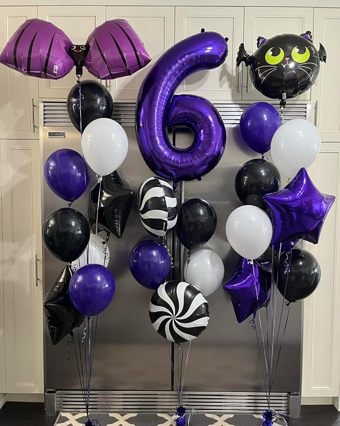 Purple Number 7 Balloon 40 Inch, 7th Birthday Party Decorations Men Women | - Image 2