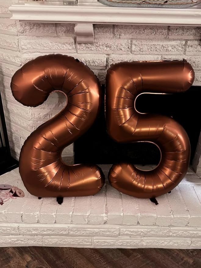 Coffee Brown Number 5 Balloon 40 inch, Birthday Party Balloons Decorations | - Image 4