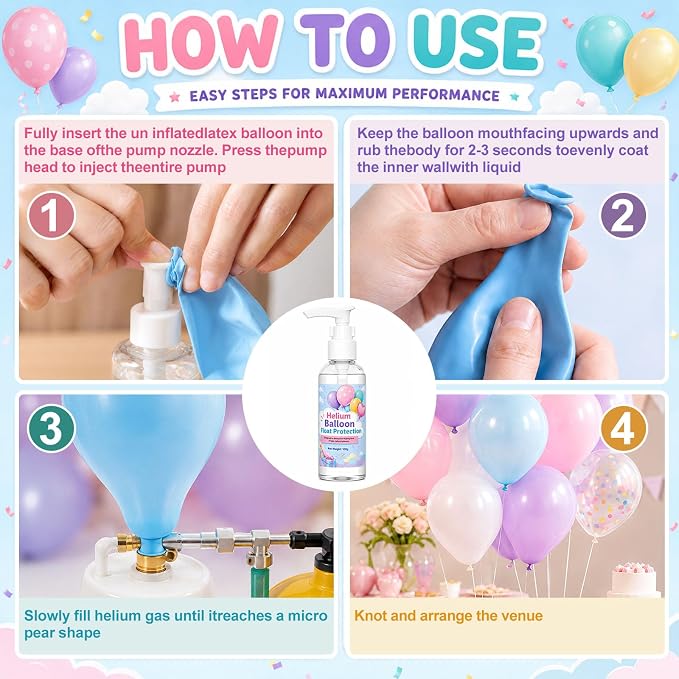 100ml High Float for Balloons, Helium Fluid Extends Float Time | Effective - Image 5