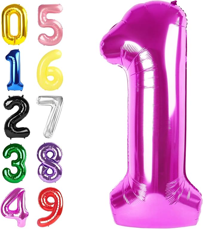 Number Balloons 40 Inch Rose Purple 0 Balloon by Argthjy