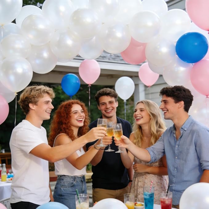 110pcs Pearl White Balloon 12 inch, Pearl white Latex Balloons - Image 6