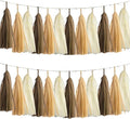 We Moment Brown Khaki WhiteTassel Garland Banner Paper Tassels by We+Moment